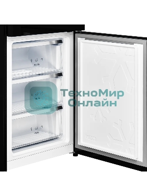 Холодильник Kuppersberg RFCN 2013 BG черное стекло двухкамерный 240/95л морозилка снизу, No Frost