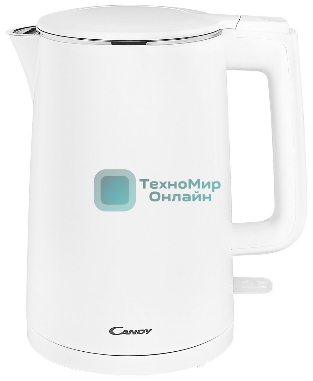 Чайник электрический Candy CK-102 1.5л. 2200Вт белый корпус: нерж.сталь/пластик