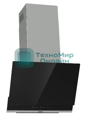 Вытяжка наклонная Gorenje WHI649X21P черный/серебристый, 60 см, 740 куб. м/ч, 67 дБ