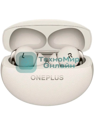 Наушники TWS OnePlus Buds Pro 3 E512A белый (лунный), внутриканальные, Bluetooth, активное шумоподавление, беспроводная зарядка, до 10 ч