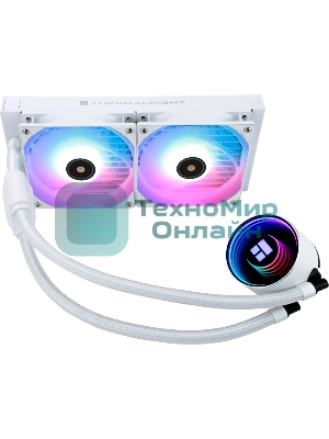 Водяное охлаждение для процессора Thermalright Frozen Notte 240 White ARGB V2 белый (240мм, ARGB/ Fans: 2x120мм, 72.37CFM, 27.7dBA, 2000RPM/ Pump height 54мм, 28dBA, 5300RPM, Rad thickness 27мм/ S: 1200, 1700, 1851, 2011, 2066, 115X, AM2, AM2+, AM3, AM3+, AM4, AM5, FM1, FM2, FM2+)