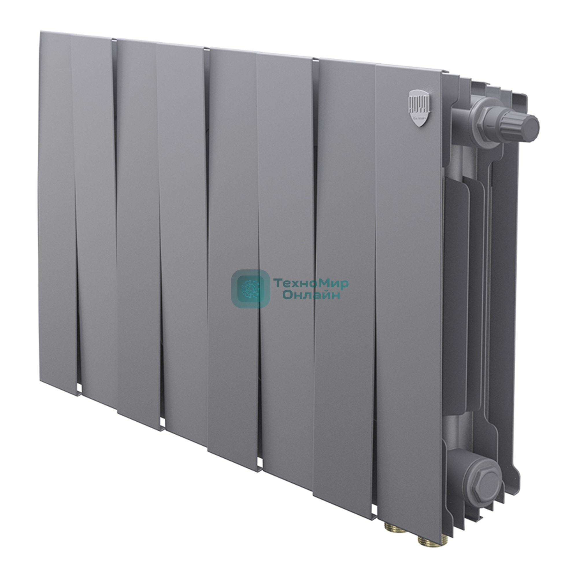 Радиатор биметаллический Royal Thermo PianoForte 300 Серебристый VR80 - 8 секц.