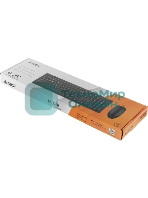 Комплект клавиатура+мышь A4Tech KK-3330 проводной, USB, 1200 DPI, чёрный