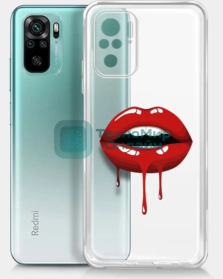 Чехол (клип-кейс) BORASCO ArtWorks, для Xiaomi Redmi Note 10/10S, прозрачный/рисунок