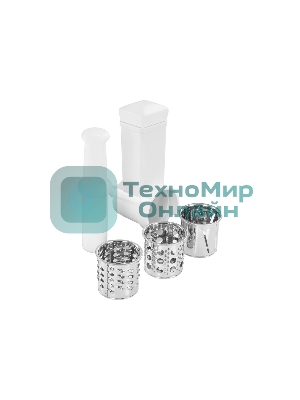 Мясорубка электрическая Sakura SA-6420SW белый, 1500 Вт, 1.4 кг/мин, реверс, защита от перегрузки, насадки - 4