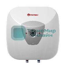 Водонагреватель электрический Thermex Pro H 30-O белый, накопительный, 30 л, 1,5 кВт, настенный, горизонтальный, бак с покрытием из биостеклофарфора, для установки над раковиной
