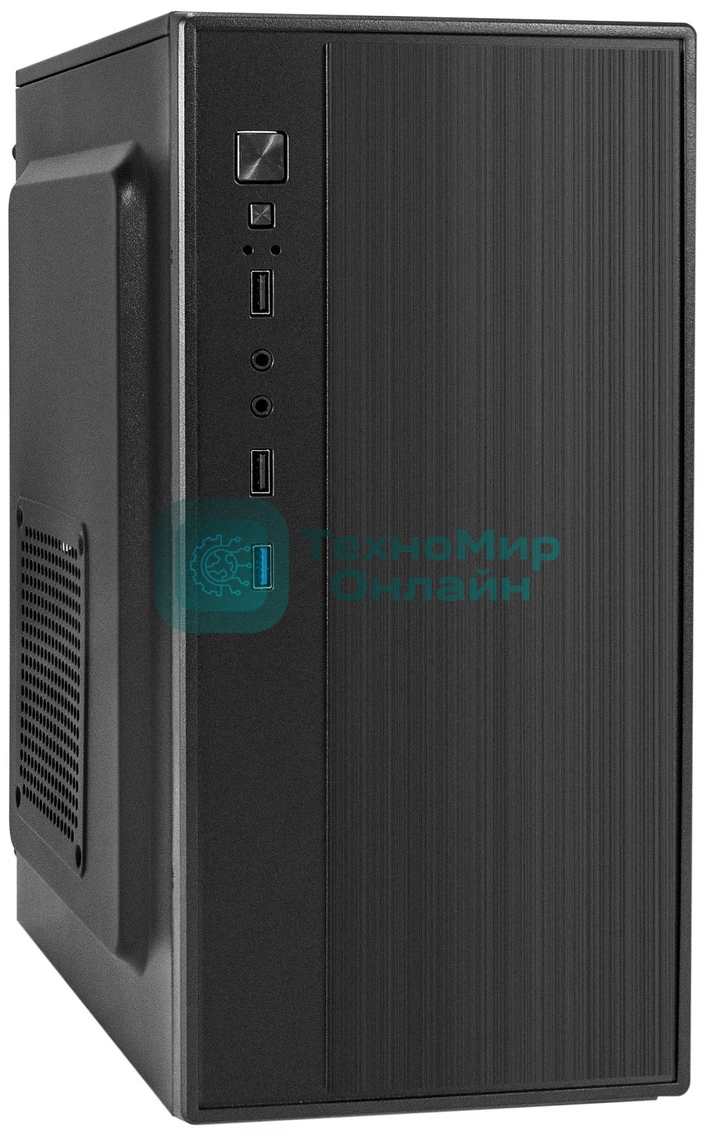 Компьютерный корпус Minitower ExeGate BAA-408U-UNS500 (mATX, БП UNS500 с вент. 12см, 2хUSB+1хUSB 3.0, HD Audio, черный)