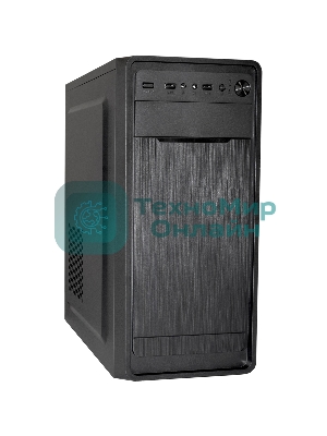 Компьютерный корпус Miditower ExeGate XP-332 Black, ATX, (XP400, Black,120мм), 2*USB, Audio