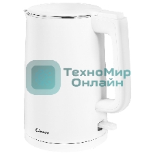 Чайник электрический Candy CK-102 1.5л. 2200Вт белый корпус: нерж.сталь/пластик