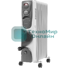 Обогреватель масляный Centek CT-6203-9 (9 секций) белый, 2400 Вт, 20 м2, 3 режима, термостат