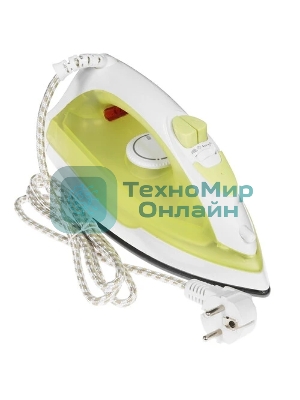 Утюг Energy EN-327 желтый/белый, 1600 Вт, 15 г/мин, 80 г/мин, 200 мл