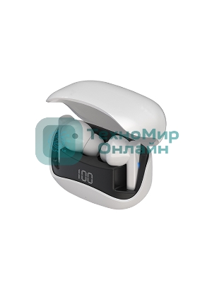 Беспроводные наушники Maxvi MHF-120BT белые TWS\LCD\Sensor\200мАч\5.4\кабель Type-C