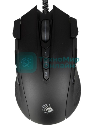 Мышь проводная A4Tech Bloody J90s черный, 8000 dpi, USB, кнопки - 12