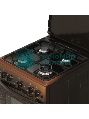 Плита газовая Gefest ПГ 5100-02 0310 коричневый, конфорок 4 шт, духовка 52 л, 50 см x 85 см x 58.5 см