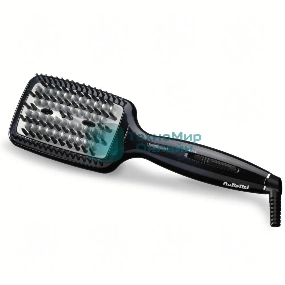 Расческа-выпрямитель BaByliss Smoothing Heated Brush HSB101E черный, 45 мм, 200 °C, 3 режима
