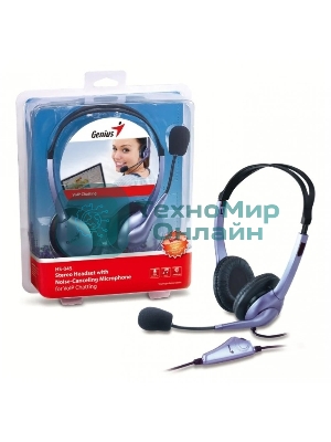 Гарнитура Genius HS-04S Two jack фиолетовый, проводная, 3.5 мм