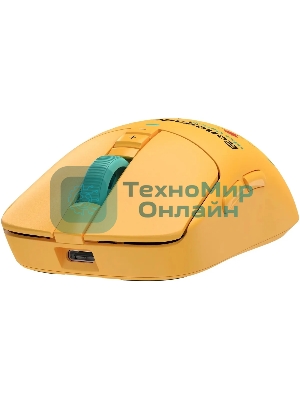 Мышь беспроводная/проводная A4Tech Bloody R72 Ultra Duo желтый, 20000 dpi, USB Type-A/Type-C, радиоканал, кнопки-7