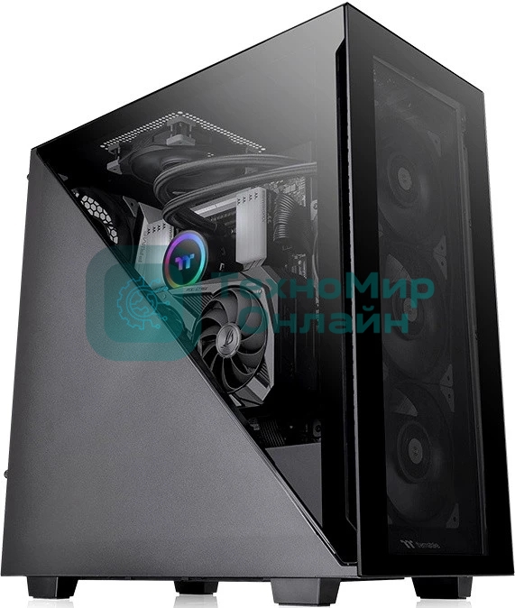 Компьютерный корпус Thermaltake Divider 300 TG черный без БП ATX 2x120мм 2xUSB 3.0 1xUSB3.1 audio front door bott PSU