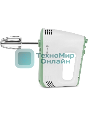 Миксер Vitek VT-1405 (MC) белый/зеленый