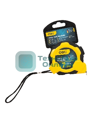 Измерительный и разметочный инструмент Deli Рулетка Deli DL3798 7,5мx25мм, Автостоп, ударопрочный корпус, метрическая
