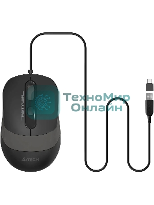 Мышь проводная A4Tech Fstyler FM10ST серый, 1600 dpi, USB, кнопки - 4