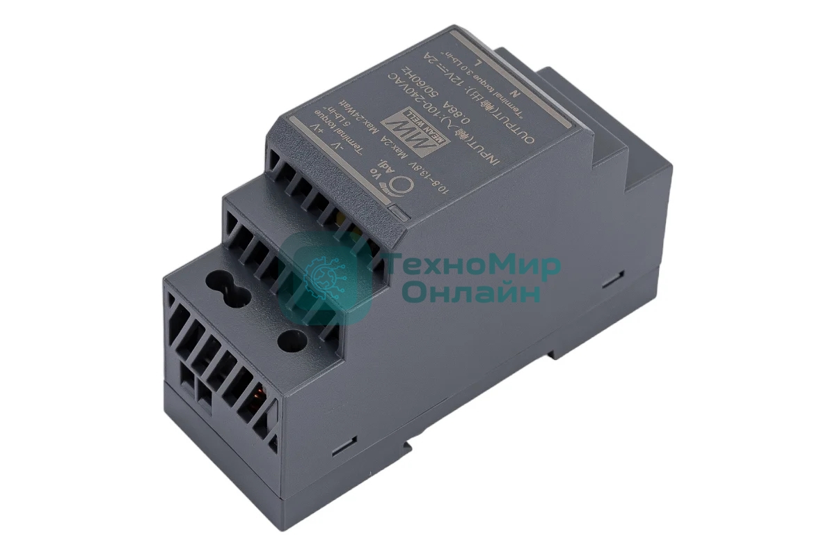 Блок питания MeanWell HDR-30-12 12В, 2А, 24Вт