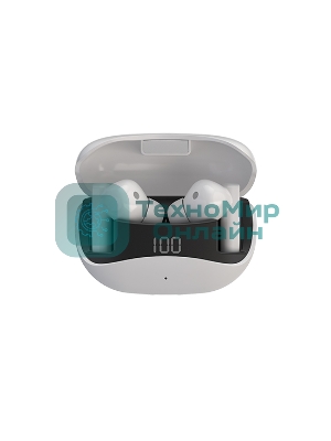 Беспроводные наушники Maxvi MHF-120BT белые TWS\LCD\Sensor\200мАч\5.4\кабель Type-C