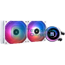 Водяное охлаждение для процессора Thermalright Frozen Notte 240 White ARGB V2 белый (240мм, ARGB/ Fans: 2x120мм, 72.37CFM, 27.7dBA, 2000RPM/ Pump height 54мм, 28dBA, 5300RPM, Rad thickness 27мм/ S: 1200, 1700, 1851, 2011, 2066, 115X, AM2, AM2+, AM3, AM3+, AM4, AM5, FM1, FM2, FM2+)