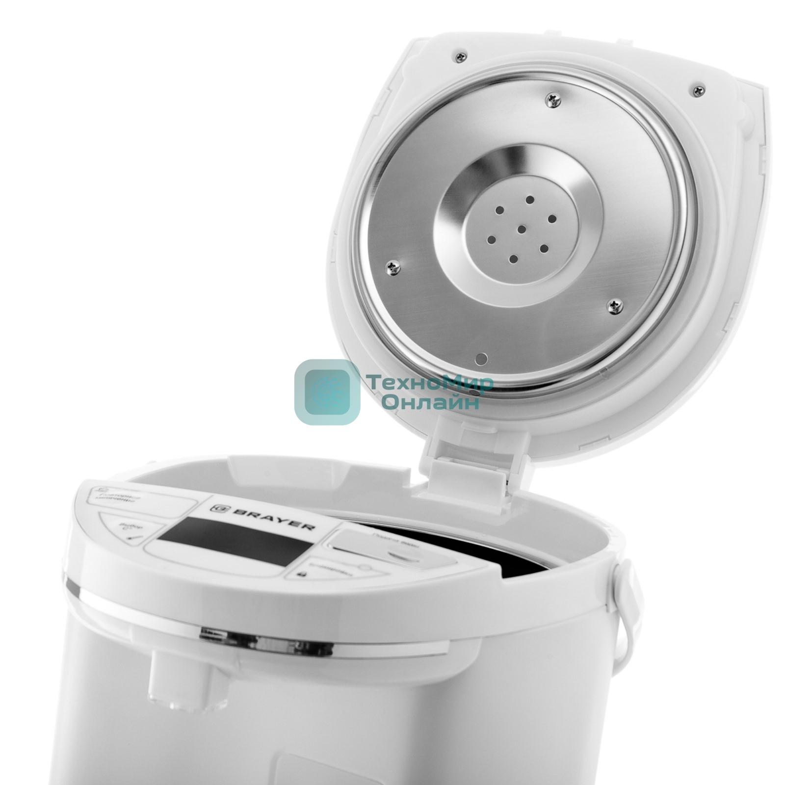 Термопот BRAYER 1091BR-WH, 1450 Вт, 5,5 л, 2 спос.подач.воды, LCD-дисп, поддерж.темпер,блокировка