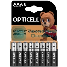 Элемент питания алкалиновый AAA/LR03 (блист. 8шт) Basic Opticell 5051009