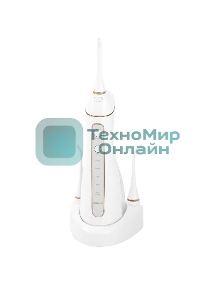 Ирригатор Polaris PWF 0201 белый, от аккумулятора, 220 мл, 5 режимов