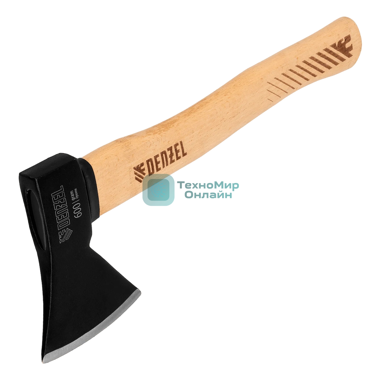 Топор Denzel 600 г, кованый, буковое топорище