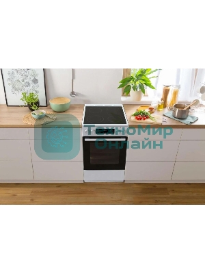 Плита электрическая Gorenje GECS5C70WA белый, конфорок 4 электрических, духовка 70 л, 50 см x 85 см x 59.4 см