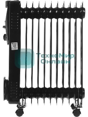 Обогреватель масляный Centek CT-6202 (11 секций) черный, 2500 Вт, 25 м2, термостат