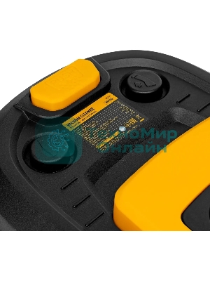 Строительный пылесос Denzel RVC30 серебристый, 1400 Вт, уборка сухая/сбор воды/выдув, пылесборник мешок, 30 л