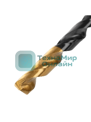 Сверло по металлу Denzel 7 мм, HSS-Tin, Golden Tip, 10 шт.