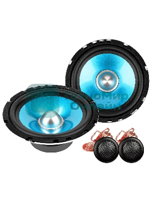 Колонки автомобильные Ural Бирюза АС-Б1627К, 140Вт, 92дБ, 4Ом, 16.5 см, (6 1/2 дюйм), 4 шт, компонентные, двухполосные