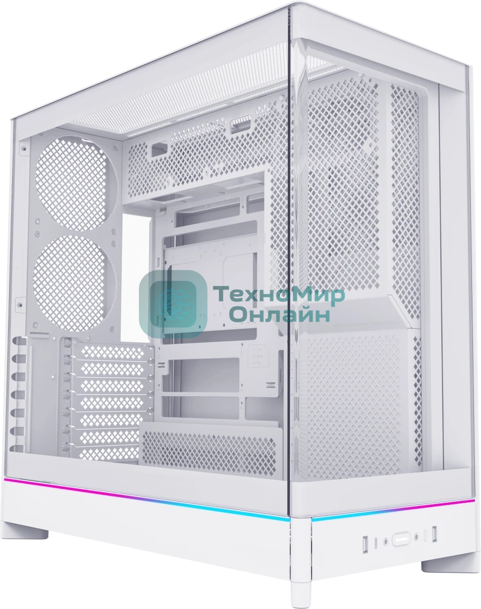 Компьютерный корпус Montech HS02 белый без БП ATX 4x140мм 2xUSB 3.0 audio bott PSU