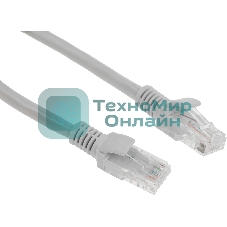 Патч-корд Premier PP6U-0.25M 10000Гбит/с UTP 4 пары cat.6 CCA molded 0.25м серый RJ-45 (m)-RJ-45 (m)
