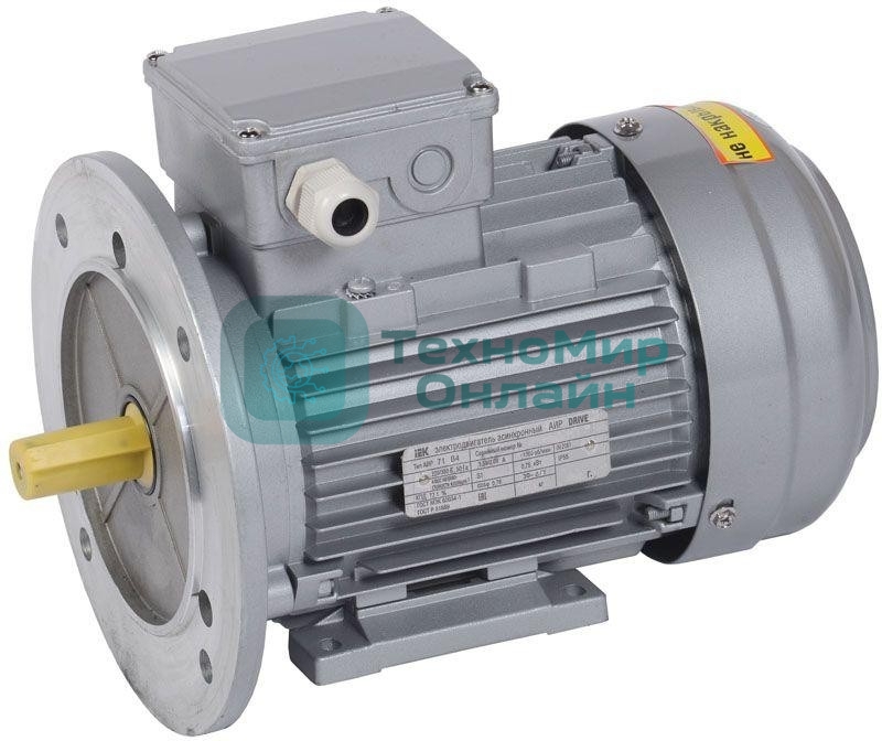 Электродвигатель IEK DRV071-B4-000-7-1520 асинхронный трехфазный АИР 71B4 380В 0.75 кВт 1500 об/мин 2081 DRIVE