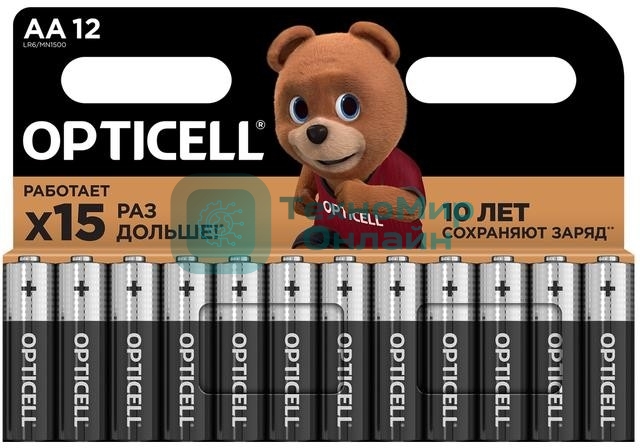 Элемент питания алкалиновый AA/LR6 (блист. 12шт) Basic Opticell 5051010