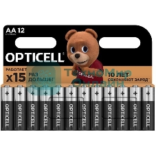Элемент питания алкалиновый AA/LR6 (блист. 12шт) Basic Opticell 5051010