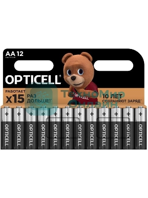 Элемент питания алкалиновый AA/LR6 (блист. 12шт) Basic Opticell 5051010
