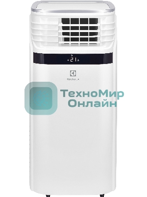 Кондиционер мобильный Electrolux EACM-22 JK/N3 22000 BTU, 70 м², 55 дБ, охлаждение, обогрев, осушение, белый
