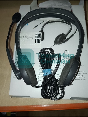 (Поврежденный товар) Гарнитура проводная LOGITECH Headset H111 Stereo grey (1хJack 3.5mm, кабель 1.8м) (981-000588_(Поврежденный товар) 000450)