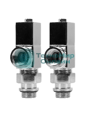 Набор дизайн-вентилей, CUBE, осевой (хром) 1/2