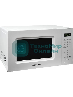 Микроволновая печь HOME HDM207BW белый, 20 л, 700 Вт, переключатели - сенсор