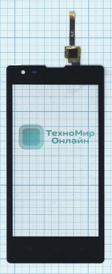 Сенсорное стекло (тачскрин) для Xiaomi Red Rice 1s, черное