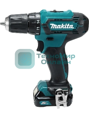Дрель-шуруповерт Makita DF333DSAX6, 12 В, 2 Ач, 30 Нм, бесщеточный