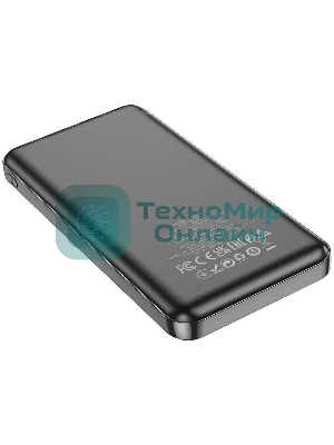 Портативный аккумулятор Hoco J100 High-ranking 10000mAh 2.1A 2xUSB-A черный